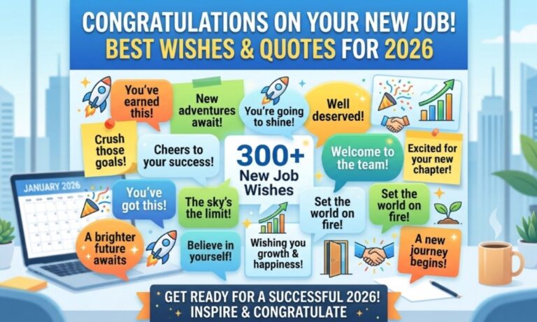 300+ New Job Wishes Best Messages, Quotes & Congratulations for 2026