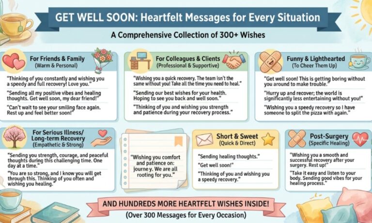 300+ Get Well Soon Wishes Heartfelt Messages for Every Situation