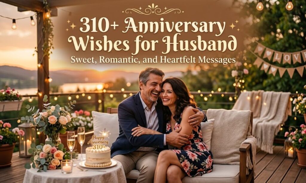 310+ Anniversary Wishes for Husband: Sweet, Romantic, and Heartfelt Messages